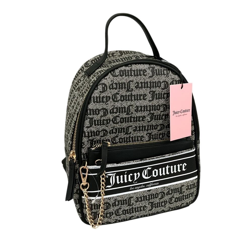 JUICY COUTURE ROSIE PULL OUT BACKPACK WITH  POUCH BLACK/BEIGE